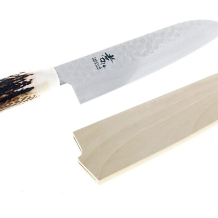 SAKAI TAKAYUKI Stag Sugihara Damascus Santoku 180mm