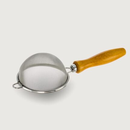 Japanese strainer with wooden handle