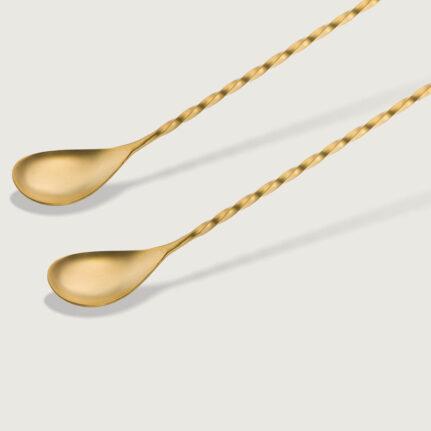 YUKIWA Bar Spoon With Muddler Gold Matte