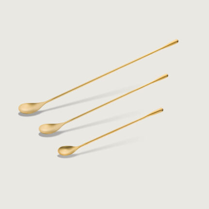 Japanese Bar Spoon No Coil Gold Matte