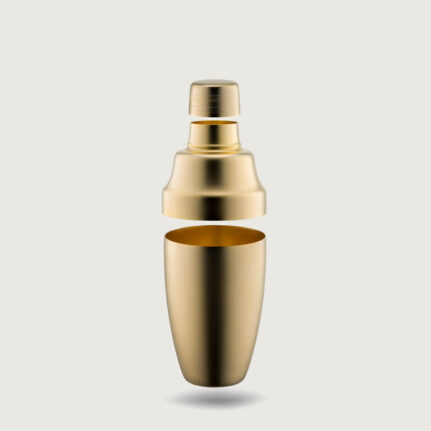 YUKIWA Cocktail Shaker 3pcs Gold Matte