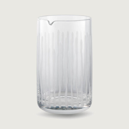 Seamless Japanese mixing glass with stripes